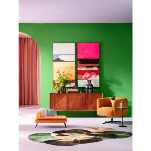 KARE Design Cadeirão giratório Fuzzy castanho Clearance