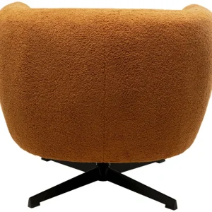 KARE Design Cadeirão giratório Fuzzy castanho Clearance