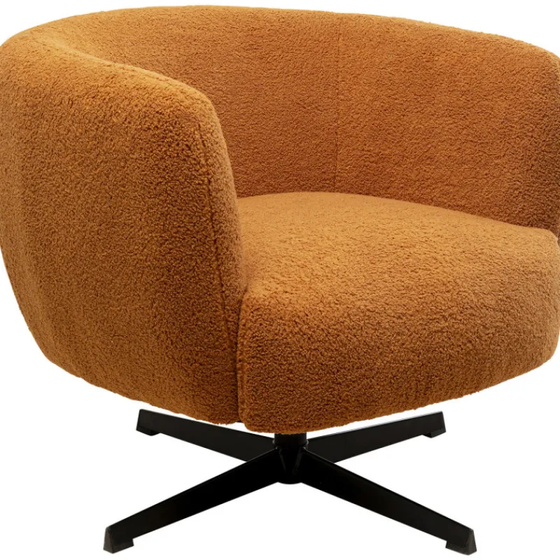 cadeiro_giratrio_fuzzy_ca_6.webp KARE Design Cadeirão giratório Fuzzy castanho Clearance