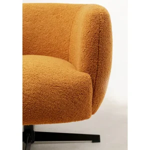 KARE Design Cadeirão giratório Fuzzy castanho Clearance
