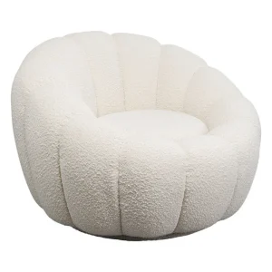 KARE Design Cadeirão giratório Peppo Bloom Branco Clearance