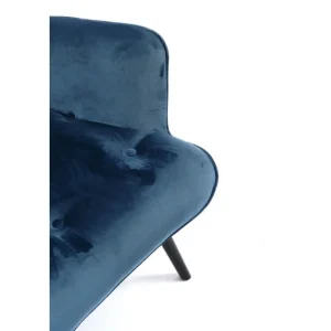 KARE Design Cadeirão Preto Vicky em veludo Azul Online