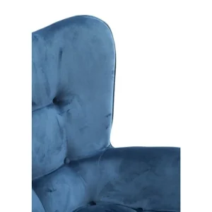 KARE Design Cadeirão Preto Vicky em veludo Azul Online