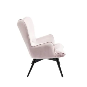 KARE Design Cadeirão Preto Vicky Velvet Malva New