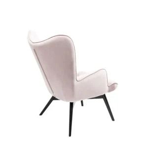KARE Design Cadeirão Preto Vicky Velvet Malva New