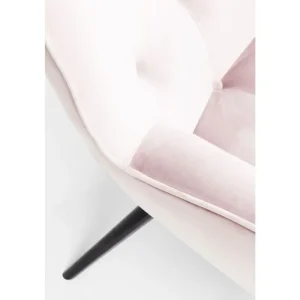 KARE Design Cadeirão Preto Vicky Velvet Malva New