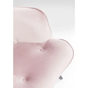 KARE Design Cadeirão Preto Vicky Velvet Malva New