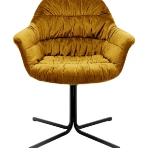 KARE Design Cadeirão Rotativo Colmar Amarelo Discount