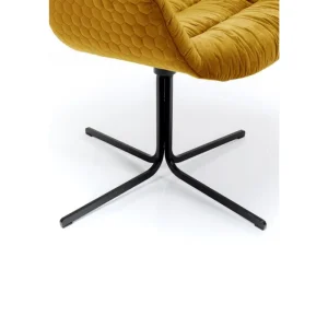 KARE Design Cadeirão Rotativo Colmar Amarelo Discount