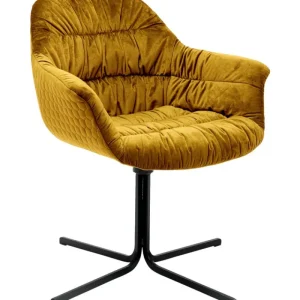 KARE Design Cadeirão Rotativo Colmar Amarelo Discount