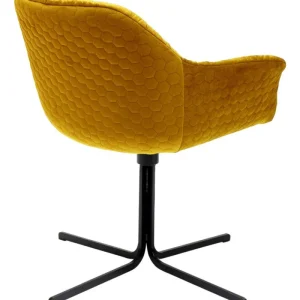 KARE Design Cadeirão Rotativo Colmar Amarelo Discount