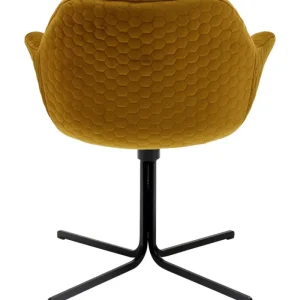 KARE Design Cadeirão Rotativo Colmar Amarelo Discount