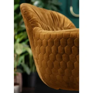 KARE Design Cadeirão Rotativo Colmar Amarelo Discount