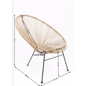 KARE Design Cadeirão Spaghetti Nature Hot