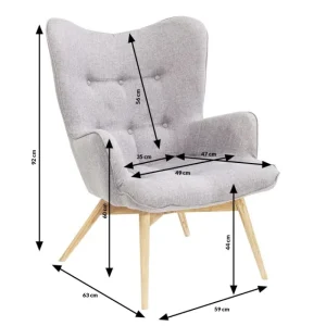 KARE Design Cadeirão Vicky Cinzento Fashion