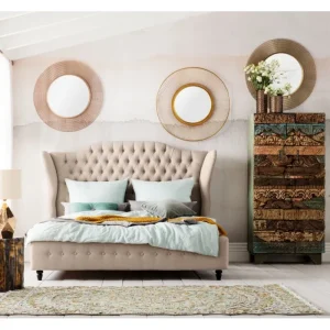 KARE Design Cama City Spirit Linho Natural 180x200cm Fashion