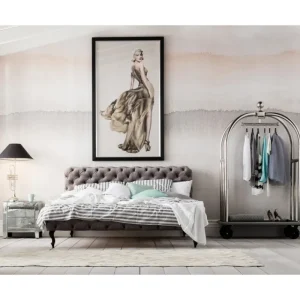 KARE Design Cama Desire em veludo Cinzento 180x200 cm Hot