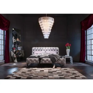 KARE Design Cama Desire em veludo Cinzento 180x200 cm Hot
