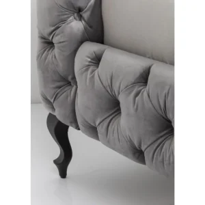 KARE Design Cama Desire em veludo Cinzento 180x200 cm Hot