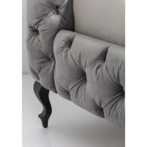 KARE Design Cama Desire em veludo Cinzento 200x200cm Sale