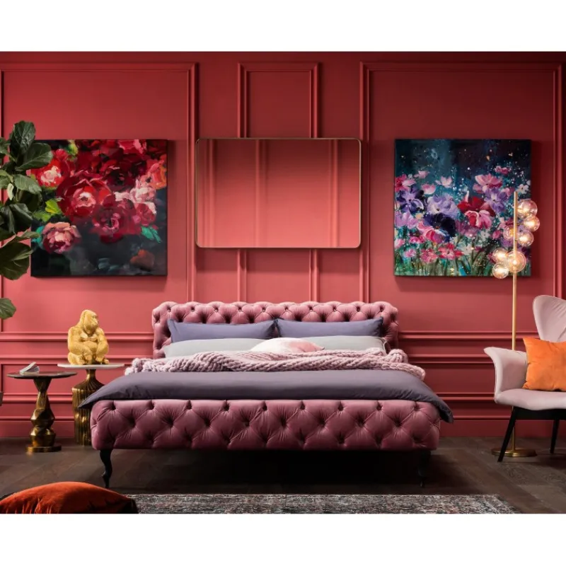 cama_desire_em_veludo_mal_1.webp KARE Design Cama Desire em veludo Malva 160x200cm Fashion
