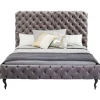 KARE Design Cama Desire High Cinzenta 180x200 cm Sale