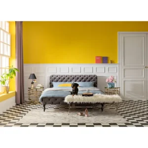 KARE Design Cama Desire High Cinzenta 160x200 cm Best