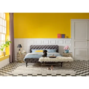 KARE Design Cama Desire High Cinzenta 180x200 cm Sale