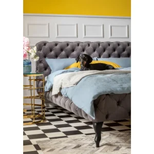 KARE Design Cama Desire High Cinzenta 160x200 cm Best