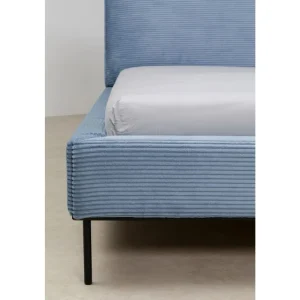 KARE Design Cama East Side Cord azul 180x200 cm Sale