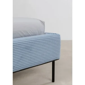KARE Design Cama East Side Cord azul 180x200 cm Sale