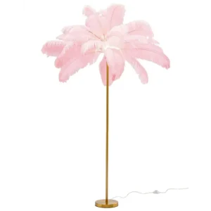 KARE Design Candeeiro de chão Feather Palm Pink 165 cm Hot