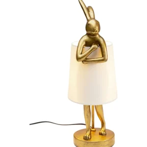 KARE Design Candeeiro de mesa Animal Rabbit Dourado/Branco 50 cm Online