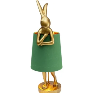 KARE Design Candeeiro de mesa Animal Rabbit Dourado/Verde 68 cm Hot