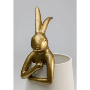 KARE Design Candeeiro de mesa Animal Rabbit Dourado/Branco 50 cm Online