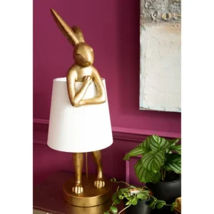 KARE Design Candeeiro de Mesa Animal Rabbit Dourado 88cm Clearance
