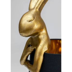 KARE Design Candeeiro de mesa Animal Rabbit Dourado/Preto 68 cm Fashion
