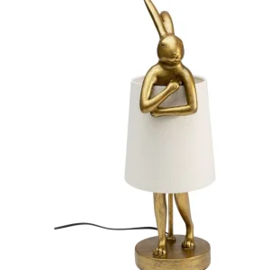 KARE Design Candeeiro de mesa Animal Rabbit Dourado/Branco 50 cm Online