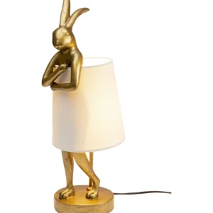 KARE Design Candeeiro de mesa Animal Rabbit Dourado/Branco 50 cm Online