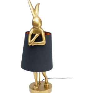 KARE Design Candeeiro de mesa Animal Rabbit Dourado/Preto 68 cm Fashion