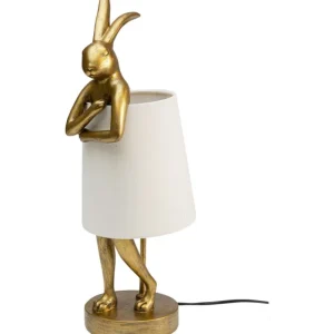 KARE Design Candeeiro de mesa Animal Rabbit Dourado/Branco 50 cm Online