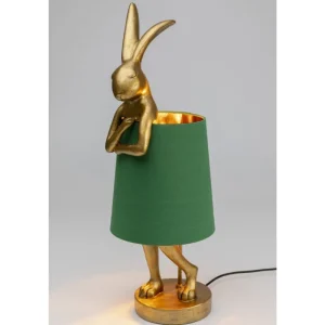 KARE Design Candeeiro de mesa Animal Rabbit Dourado/Verde 68 cm Hot