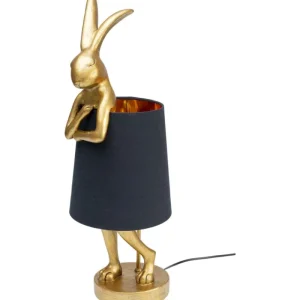 KARE Design Candeeiro de mesa Animal Rabbit Dourado/Preto 68 cm Fashion