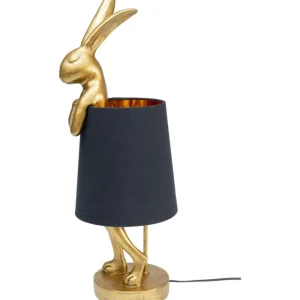 KARE Design Candeeiro de mesa Animal Rabbit Dourado/Preto 68 cm Fashion