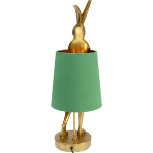 KARE Design Candeeiro de mesa Animal Rabbit Dourado/Verde 68 cm Hot