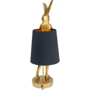 KARE Design Candeeiro de mesa Animal Rabbit Dourado/Preto 68 cm Fashion