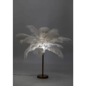 KARE Design Candeeiro de mesa Feather Palm White 60 cm Fashion