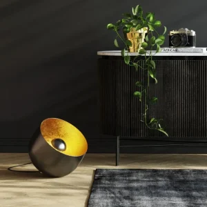 KARE Design Candeeiro de pé Apollon Smooth Preto Ø35cm Sale