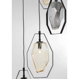 KARE Design Candeeiro de Tecto Diamond Fever Spiral Preto Ø42cm New