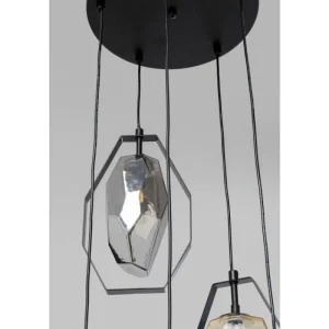 KARE Design Candeeiro de Tecto Diamond Fever Spiral Preto Ø42cm New